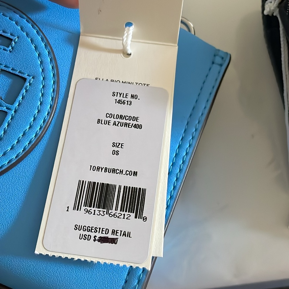 New✨authentic tory burch Ella bio mini tote (blue azure) crossbody - Picture 15 of 15